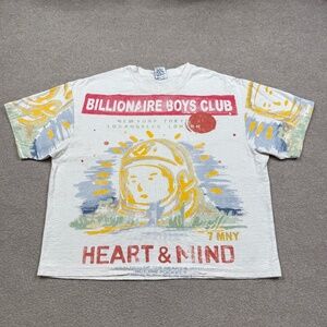 Billionaire Boys Club Shirt Mens XL Extra Large White Crop Boxy Fit Ice Cream